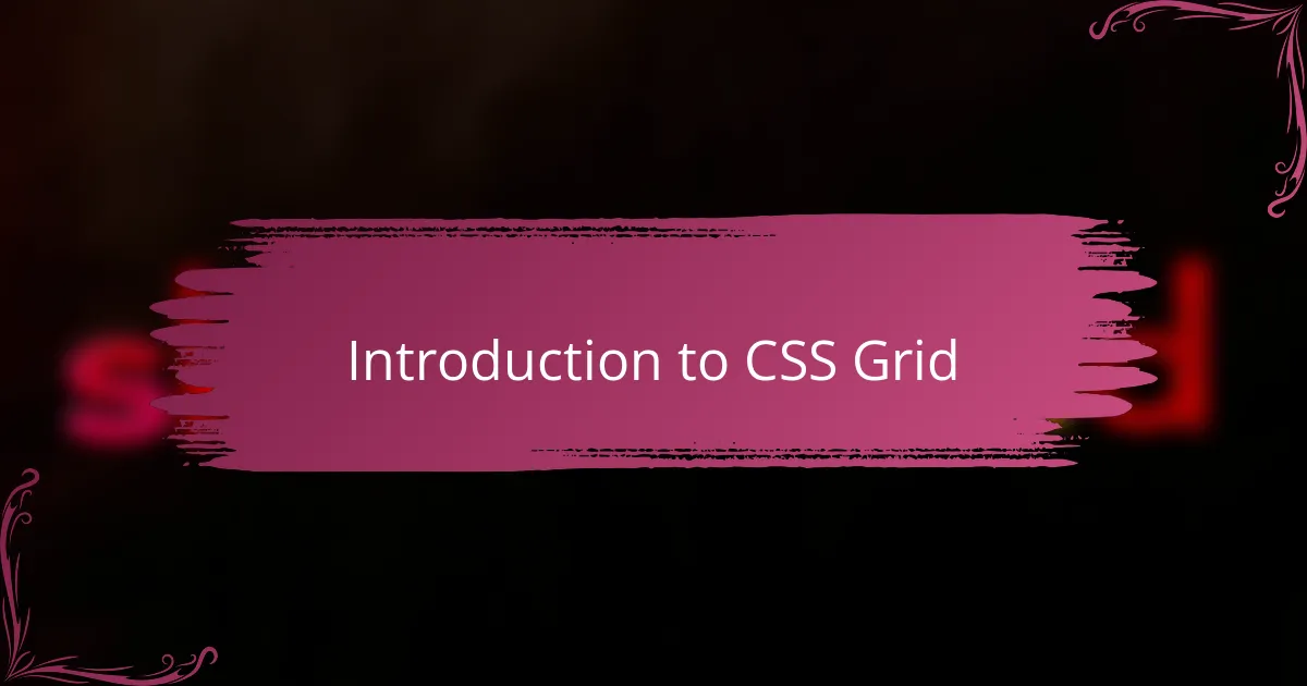 Introduction to CSS Grid