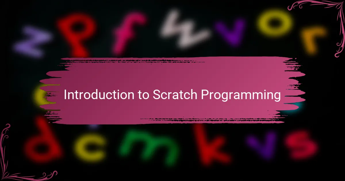 Introduction to Scratch Programming