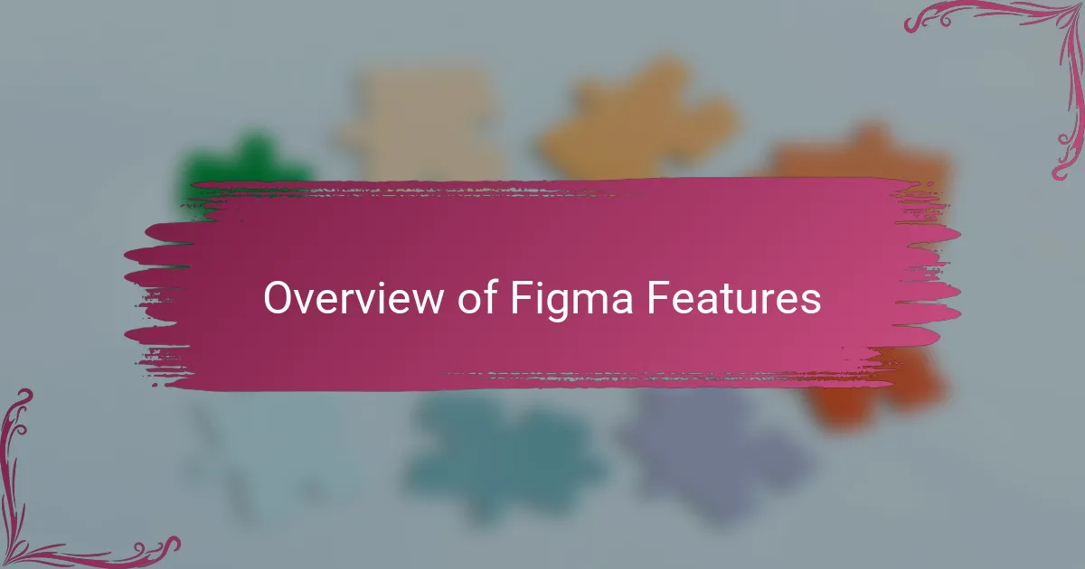 Overview of Figma Features