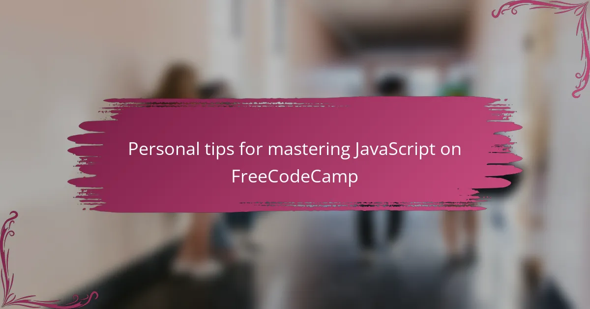 Personal tips for mastering JavaScript on FreeCodeCamp