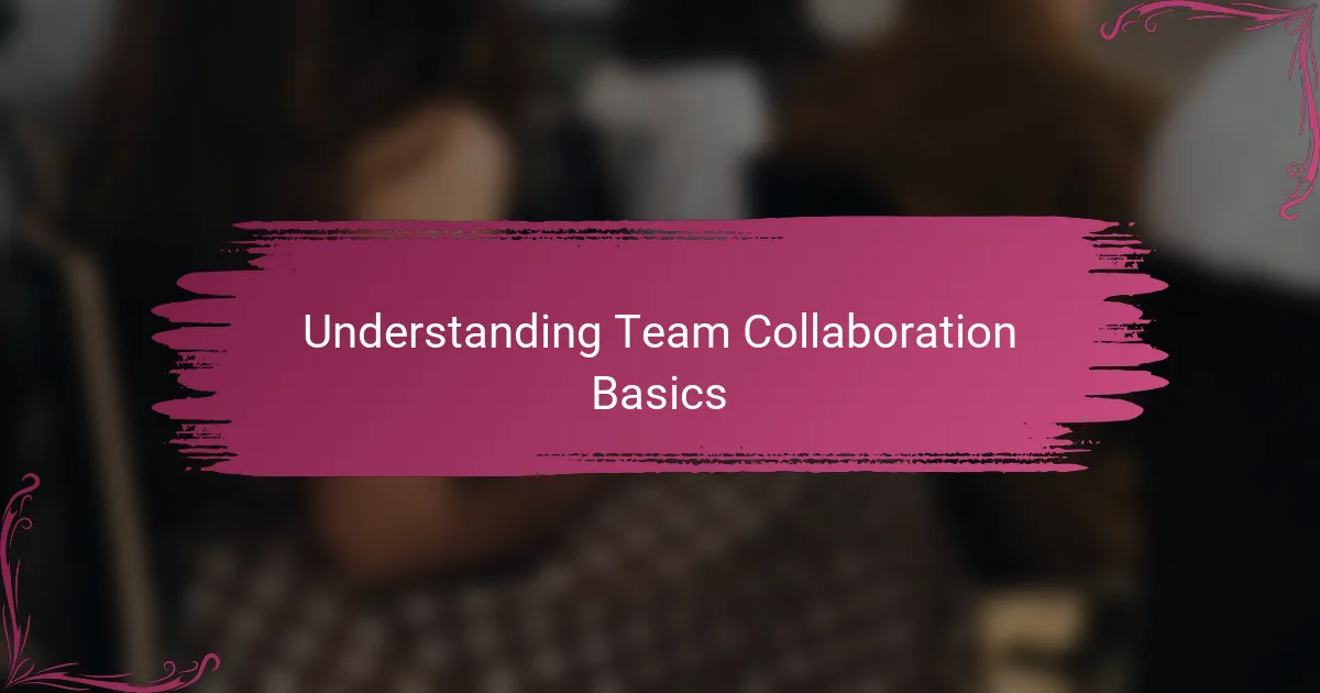 Understanding Team Collaboration Basics